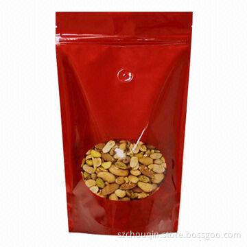 High-barrier Snacks Packaging Stand-up Slider Bag, Made of PET/AL/PE with Printing